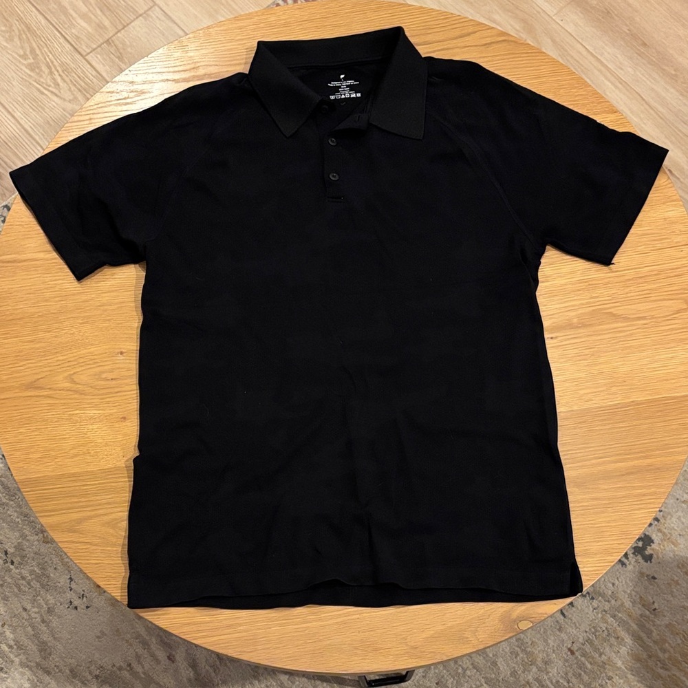 Fabletics Men's Polo in Deep Black